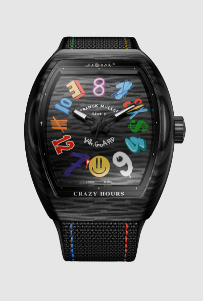 Buy Franck Muller Vanguard Crazy Hours Jisbar Replica Watch for sale Cheap Price V 43 CH JISBAR CARBONE